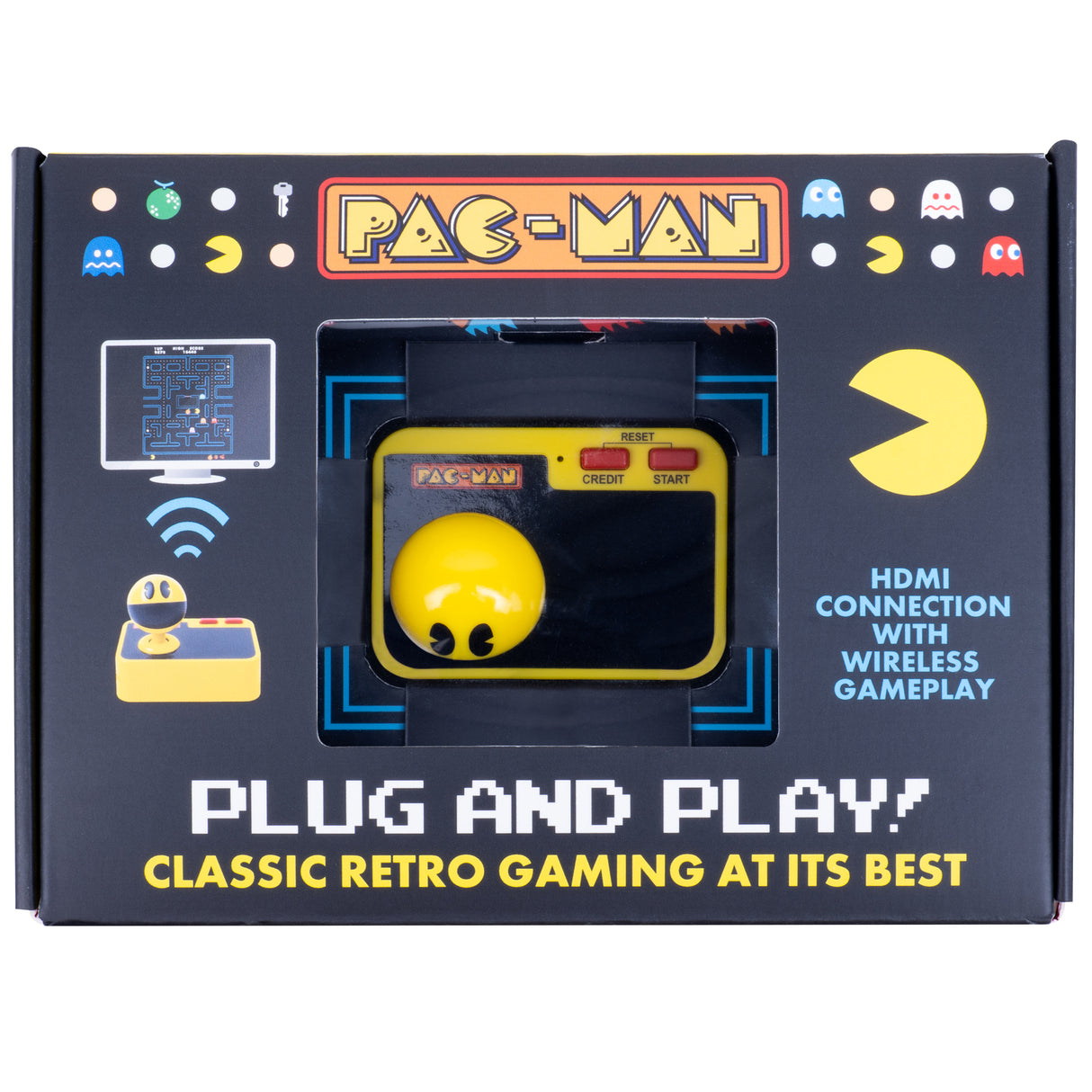 PAC-MAN Plug and Play Konsole mit HDMI Verbindung