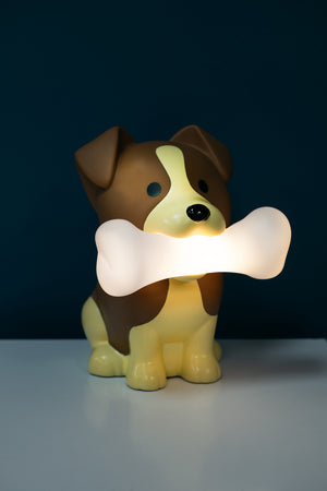 Hund mit Knochen Dekolampe
