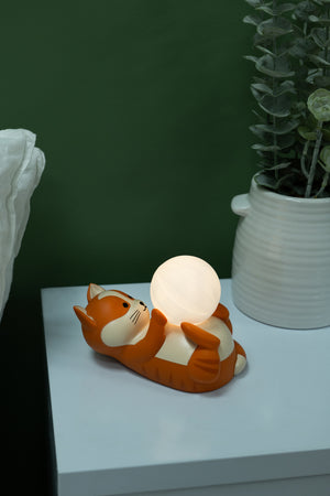 Katze mit Wollknäuel Dekolampe