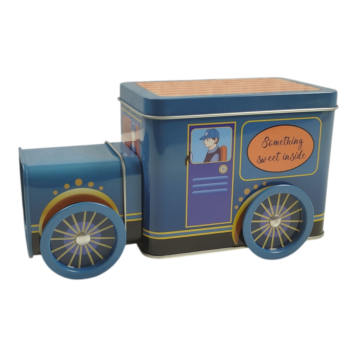 Retro Truck Metalldose mit zwei Fächern