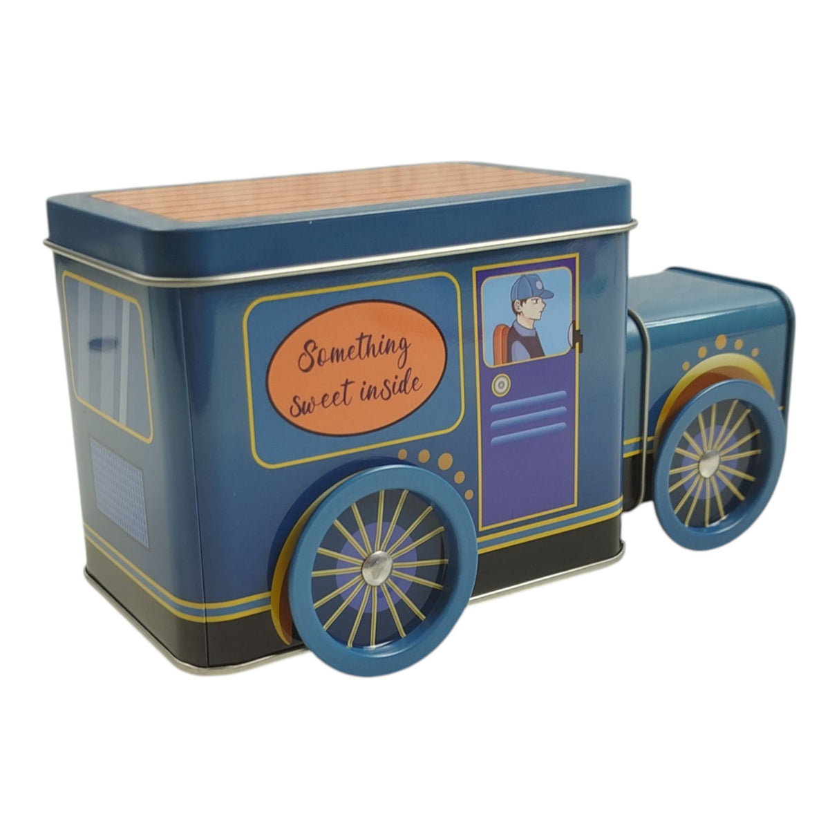 Retro Truck Metalldose mit zwei Fächern