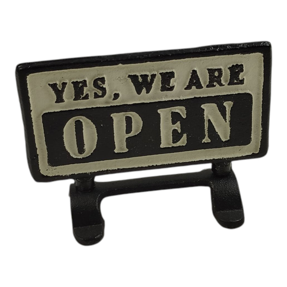 Open-Closed Wendeschild aus Gusseisen
