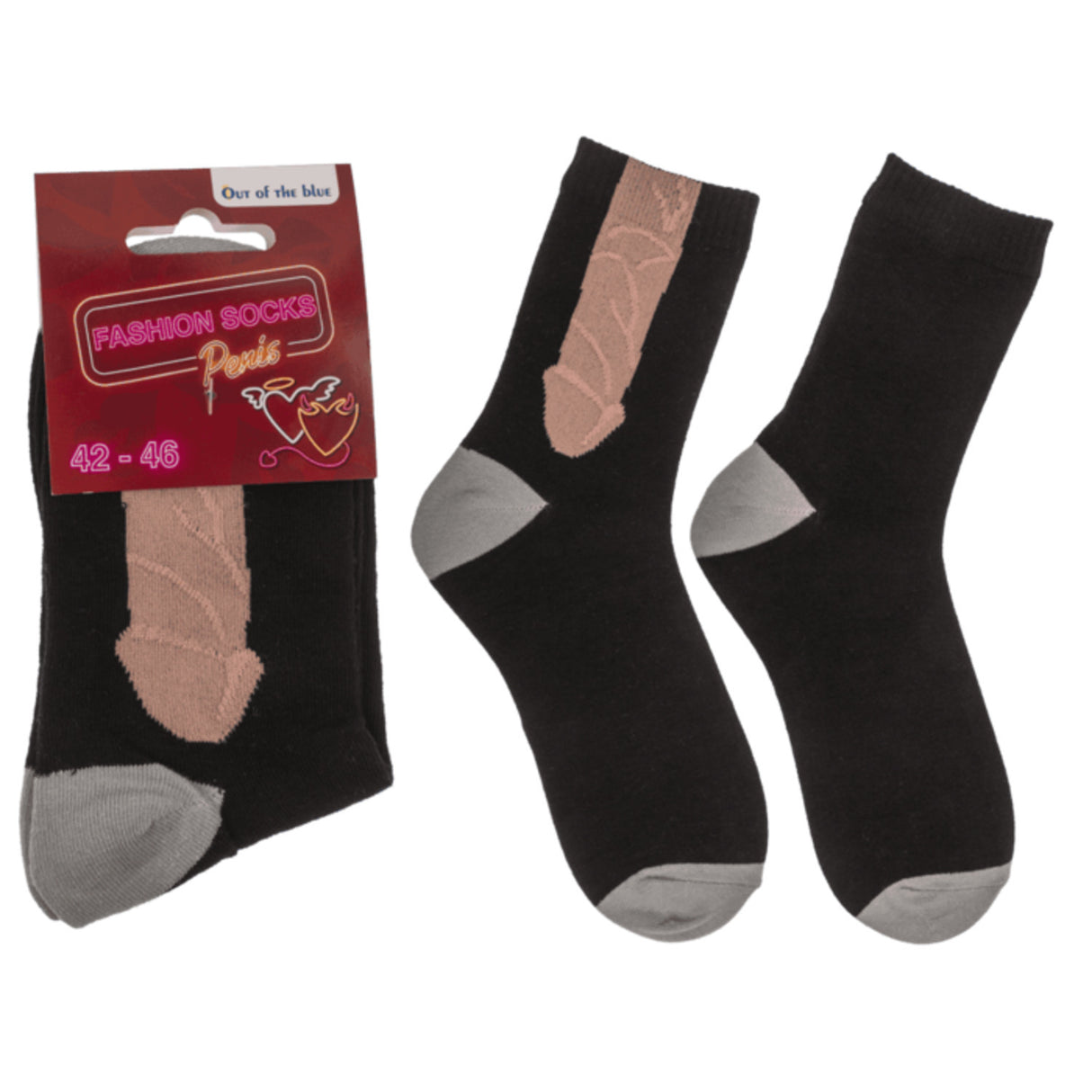 Penis Socken in schwarz in 42-46