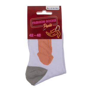 Penis Socken in weiß in 42-46
