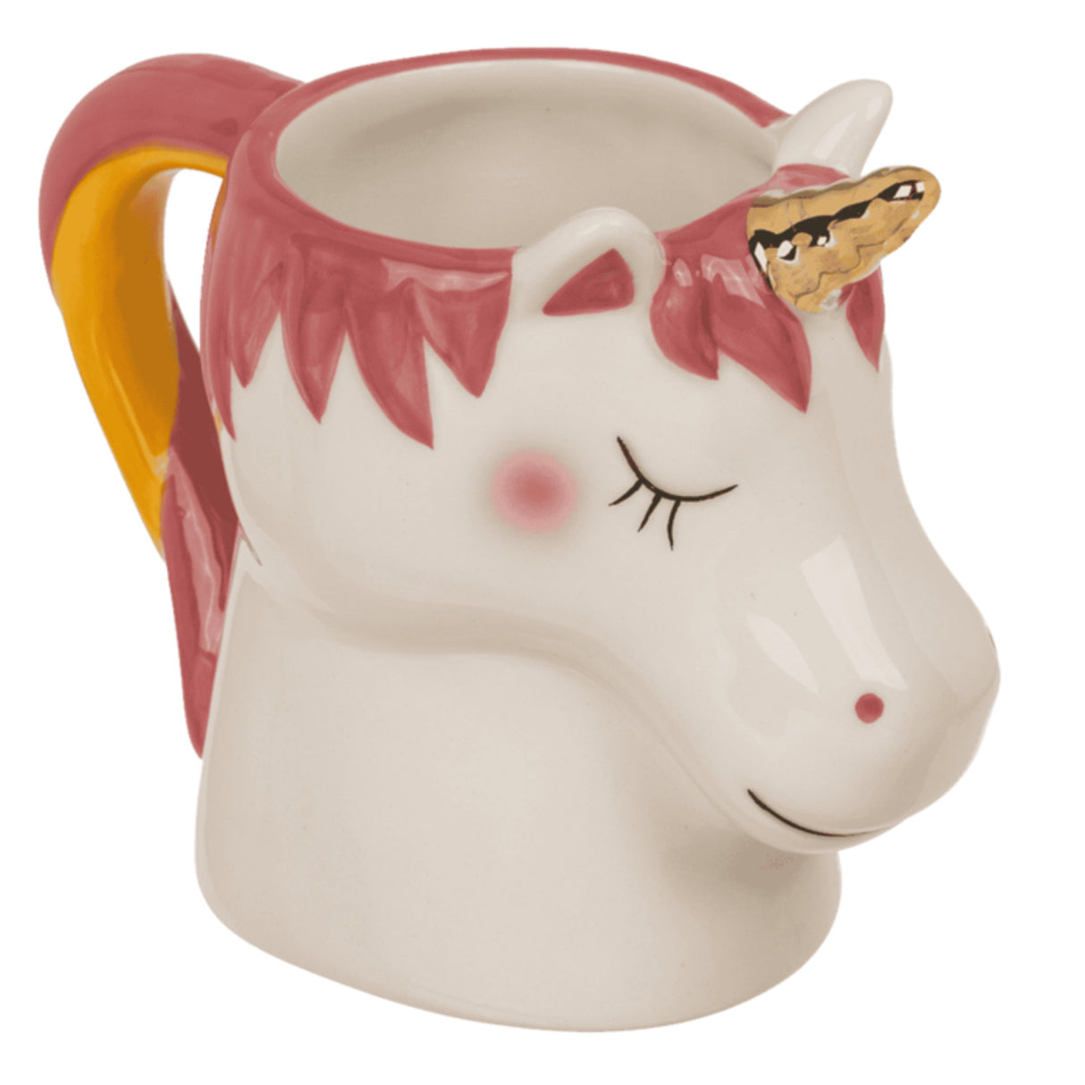 Einhorn Tasse - Kaffeebecher im Design eines Einhorn-Kopfes