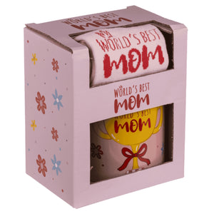 World's Best Mom Geschenkset für Mama - Tasse und Socken