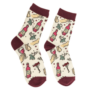 Rotwein Socken in 36-42
