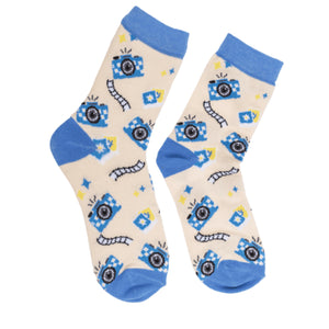 Retro Fotoapparat Socken in 36-42