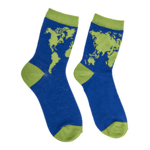 Weltkarte Socken in 36-42