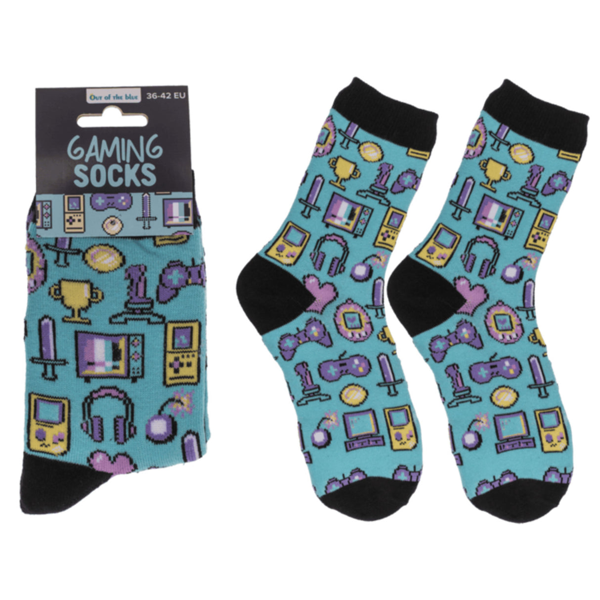 Pixel Gaming Zocker Socken in 36-42