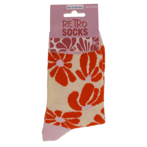 Retro Blumen Socken in 36-42