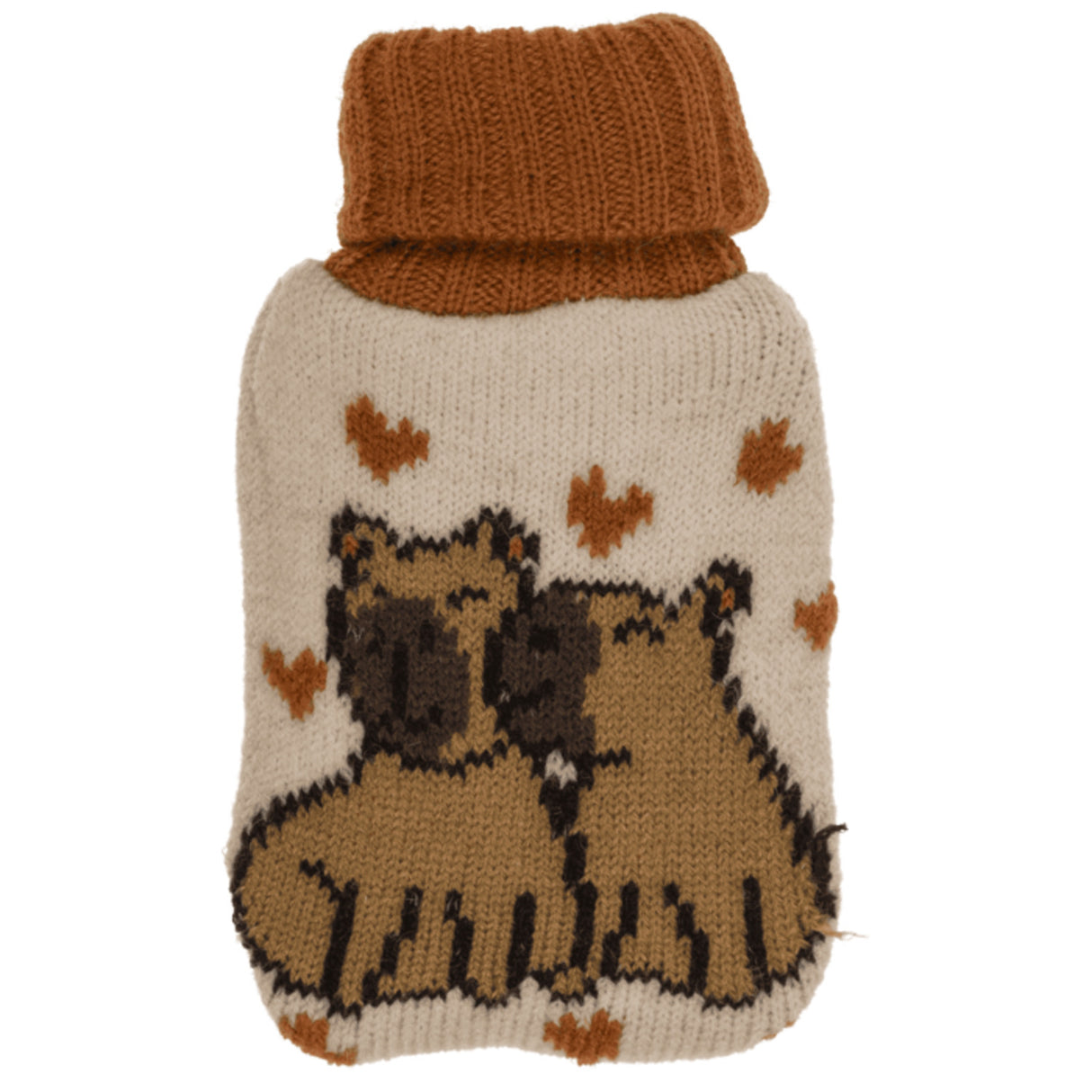 Capybara Handwärmer mit Stricküberzug in zufälliger Variante