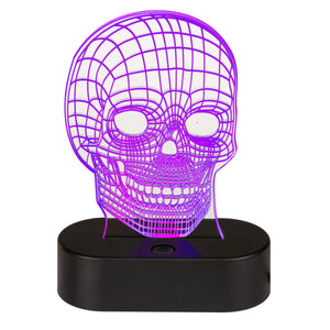 Totenkopf Dekolampe mit Farbwechsel und USB-Kabel