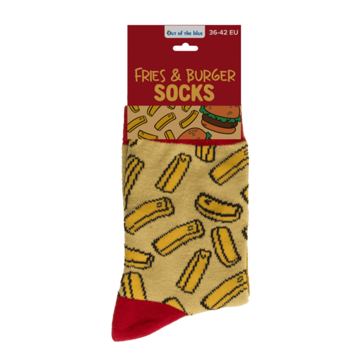 Fast Food Pommes & Burger Socken in 36-42