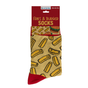 Fast Food Pommes & Burger Socken in 36-42