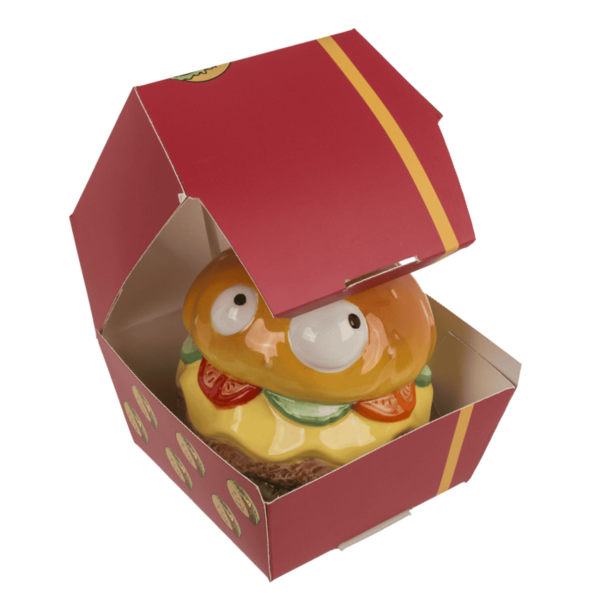 Cheeseburger Spardose in der Burgerschachtel