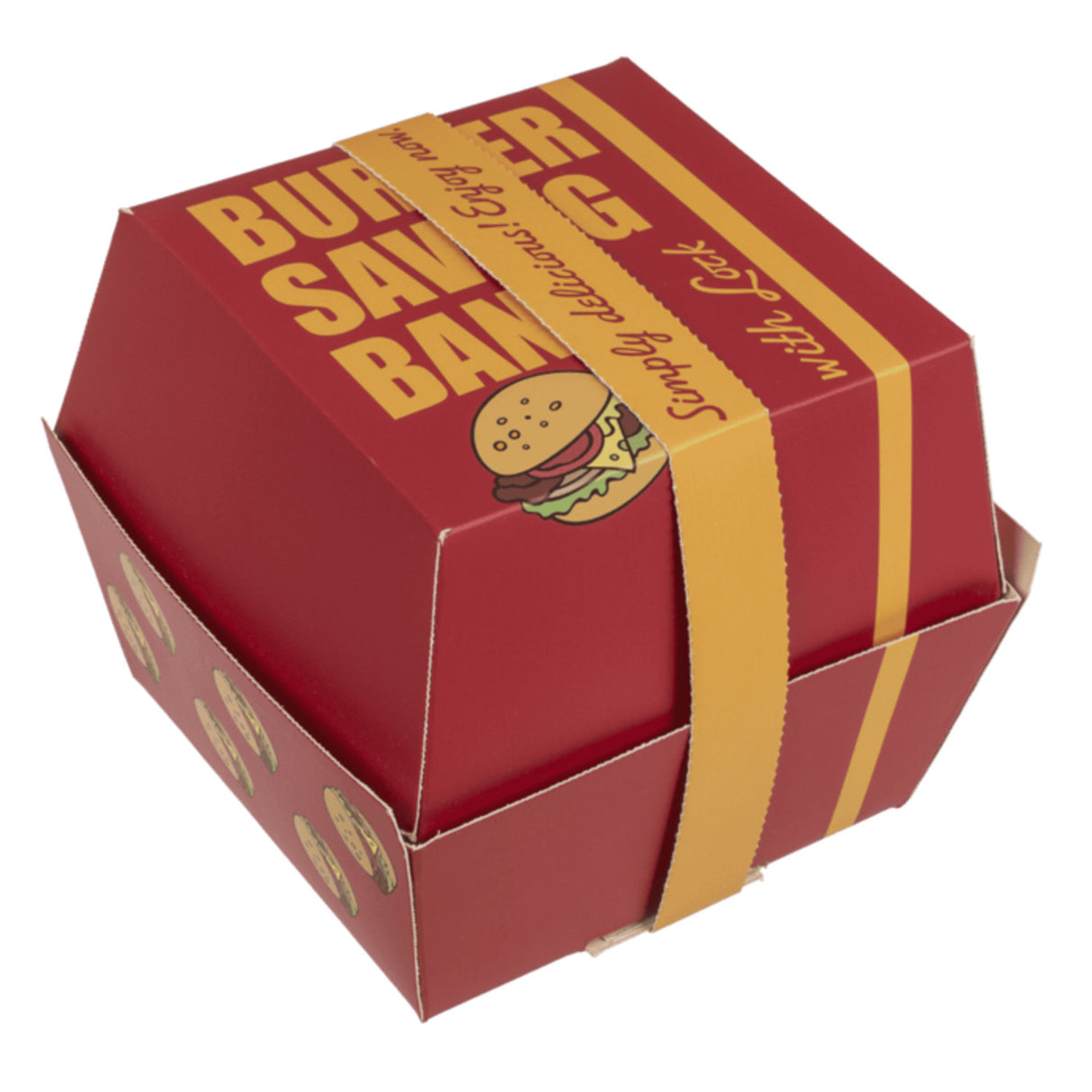 Cheeseburger Spardose in der Burgerschachtel