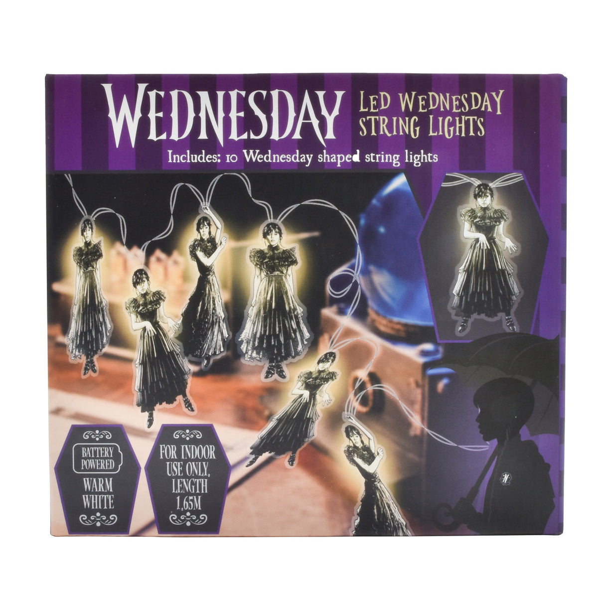 Wednesday Addams Lichterkette mit 10 Elementen