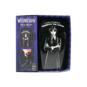 Wednesday Addams Socken und Tasse Geschenkset