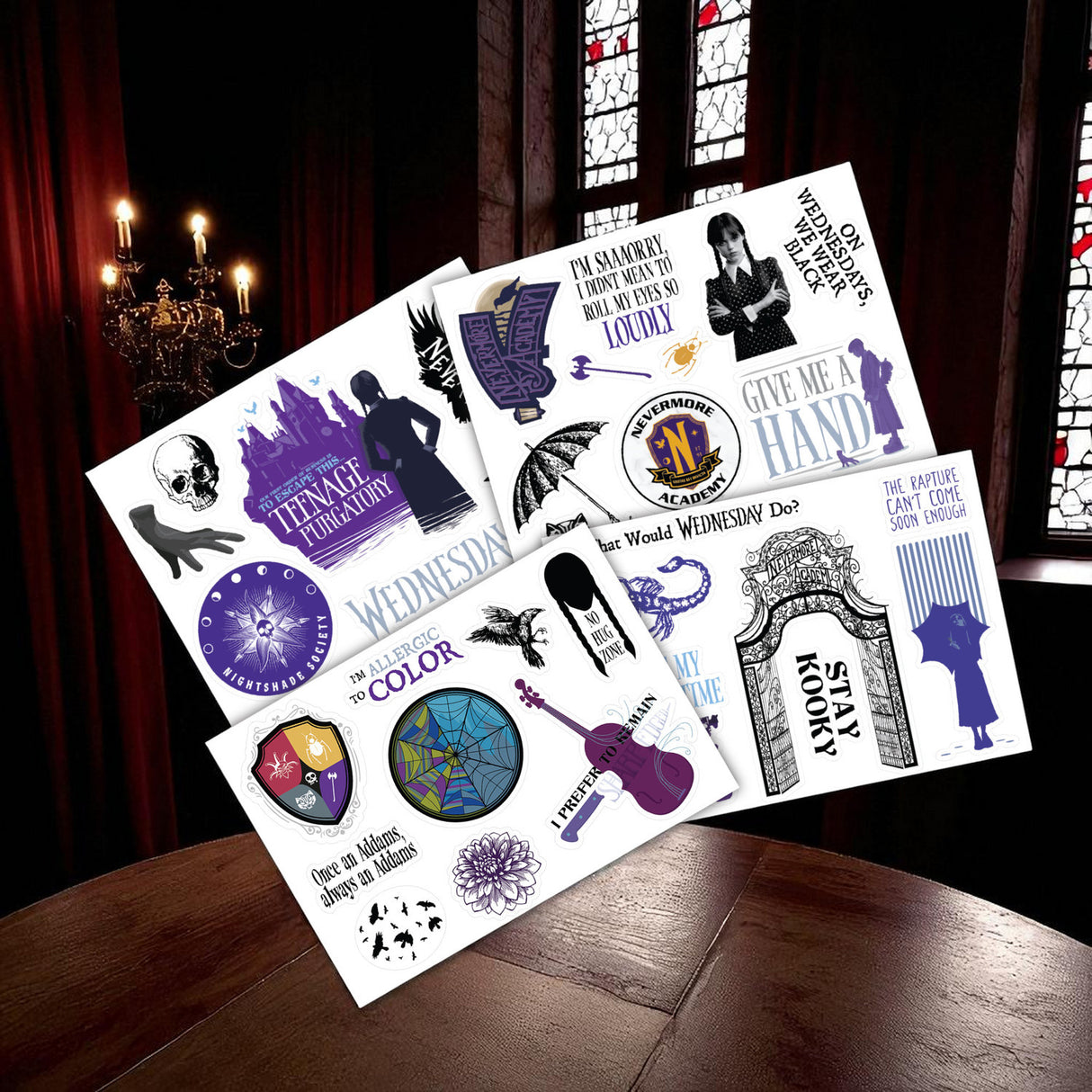 Wednesday Addams Sticker Set
