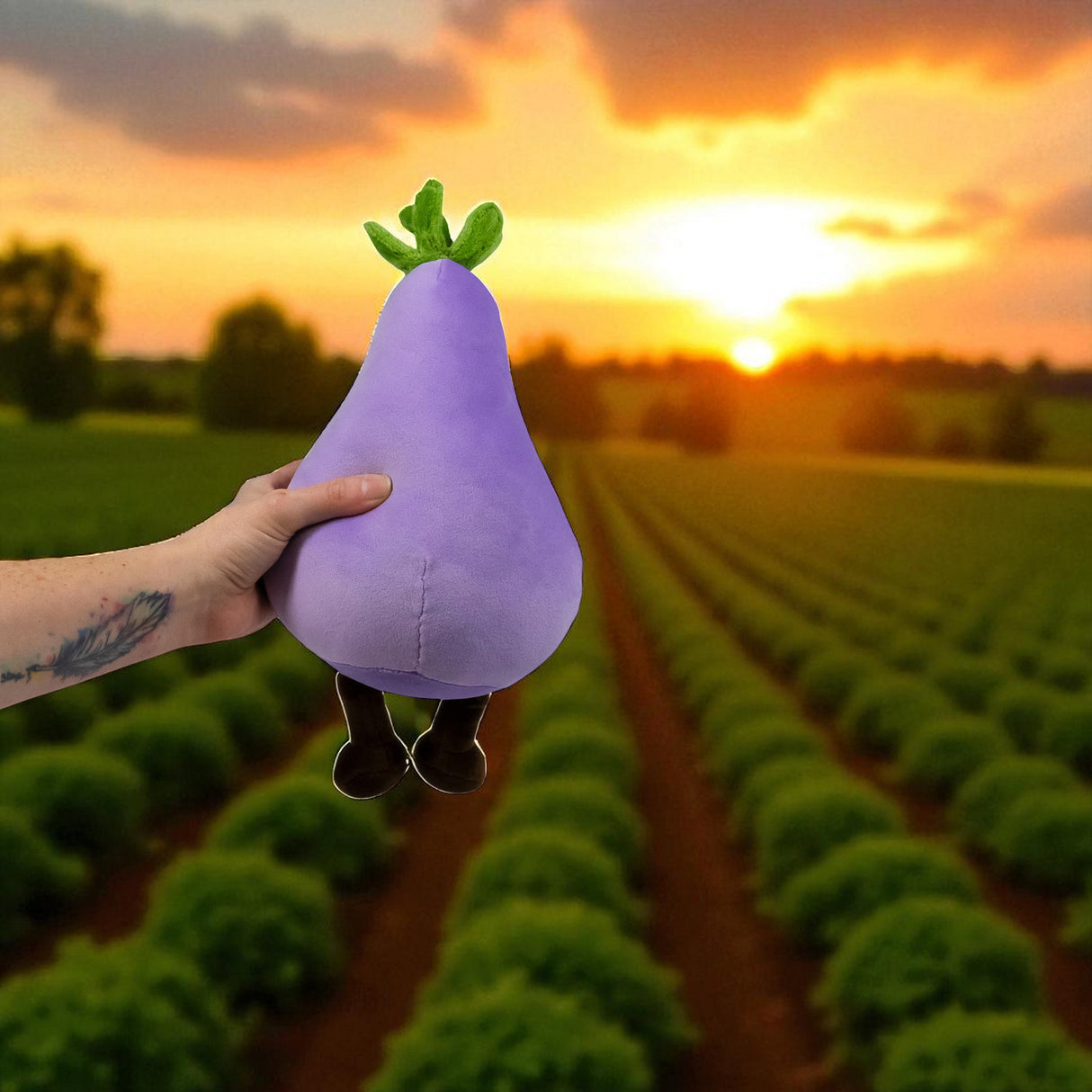 Kawaii Aubergine Animigos Funky Friends Kuscheltier