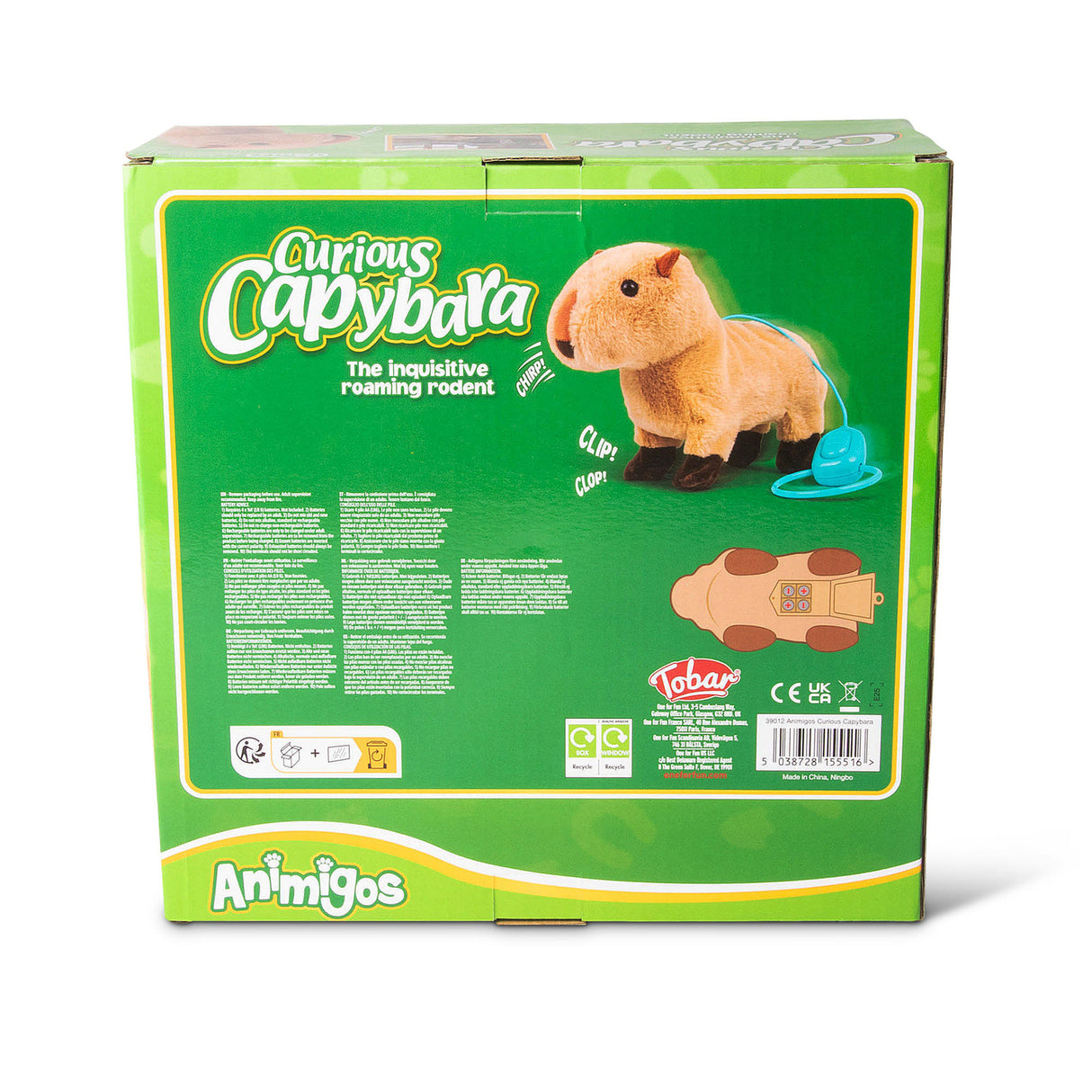 Capybara Animigos Kuscheltier an der Leine mit Lauffunktion