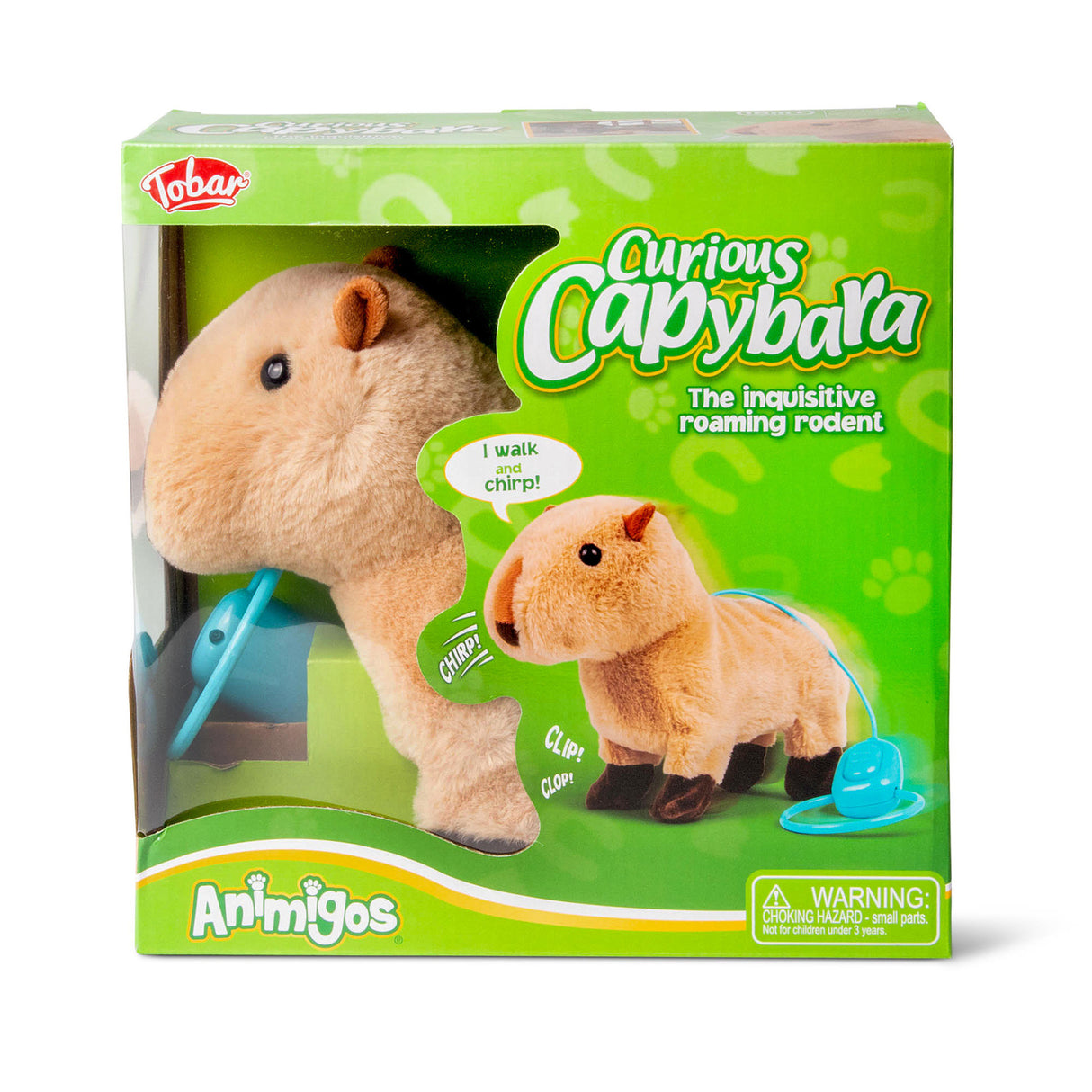 Capybara Animigos Kuscheltier an der Leine mit Lauffunktion