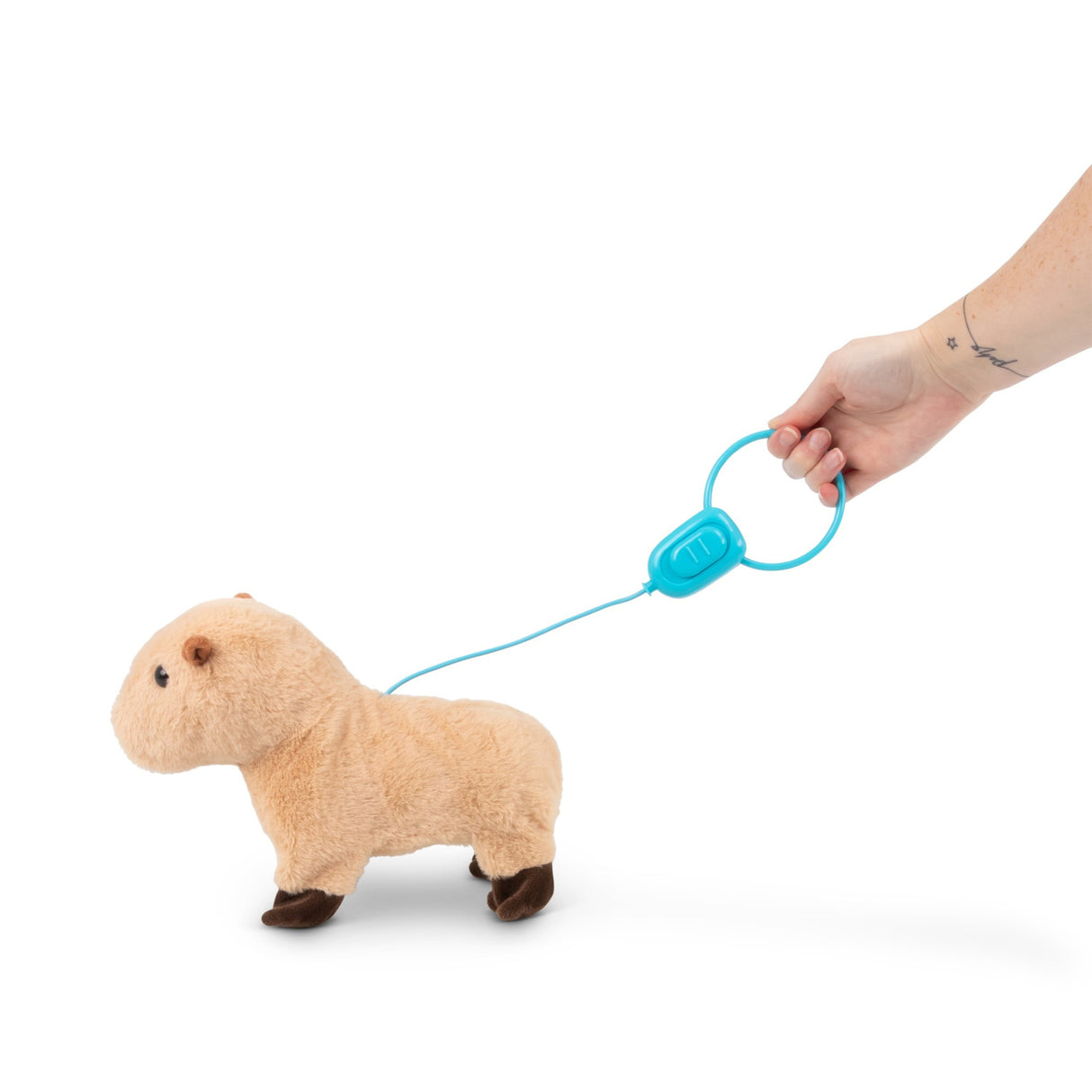 Capybara Animigos Kuscheltier an der Leine mit Lauffunktion