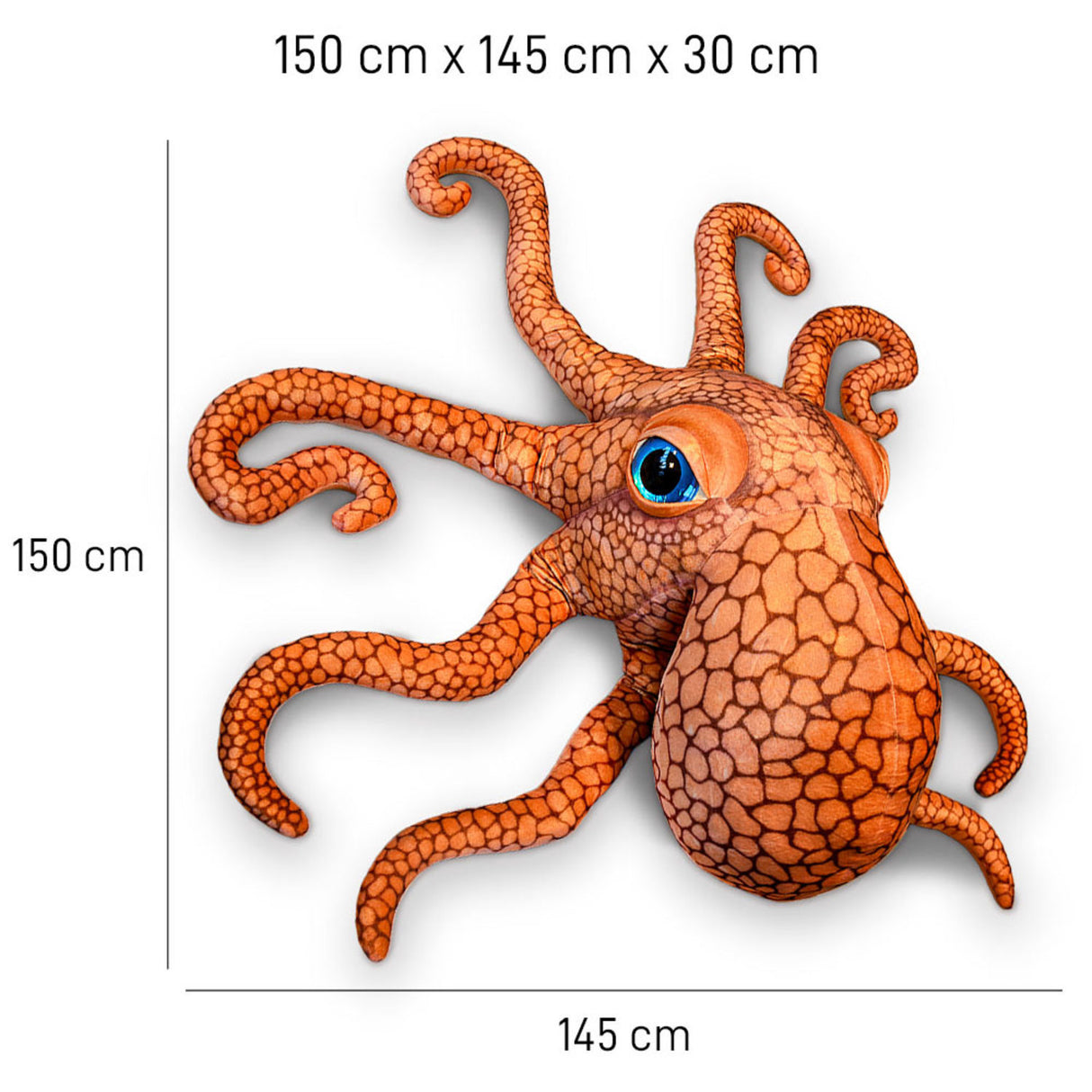 Riesiges XXL Octopus Kuscheltier- 1.5m