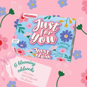 Just for you Blumen Oddsocks Socken in 37-42 im 6er Set