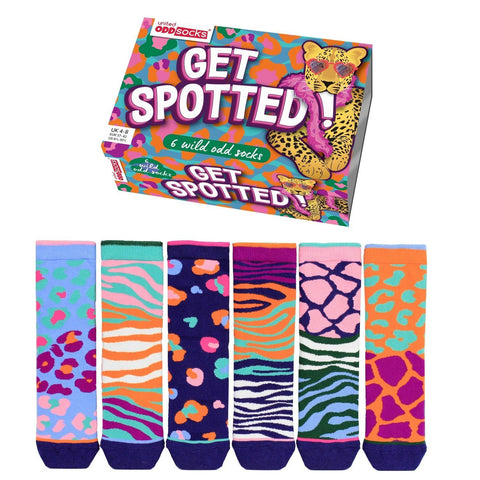 Get Spotted Tierfell Oddsocks Socken in 37-42 im 6er Set