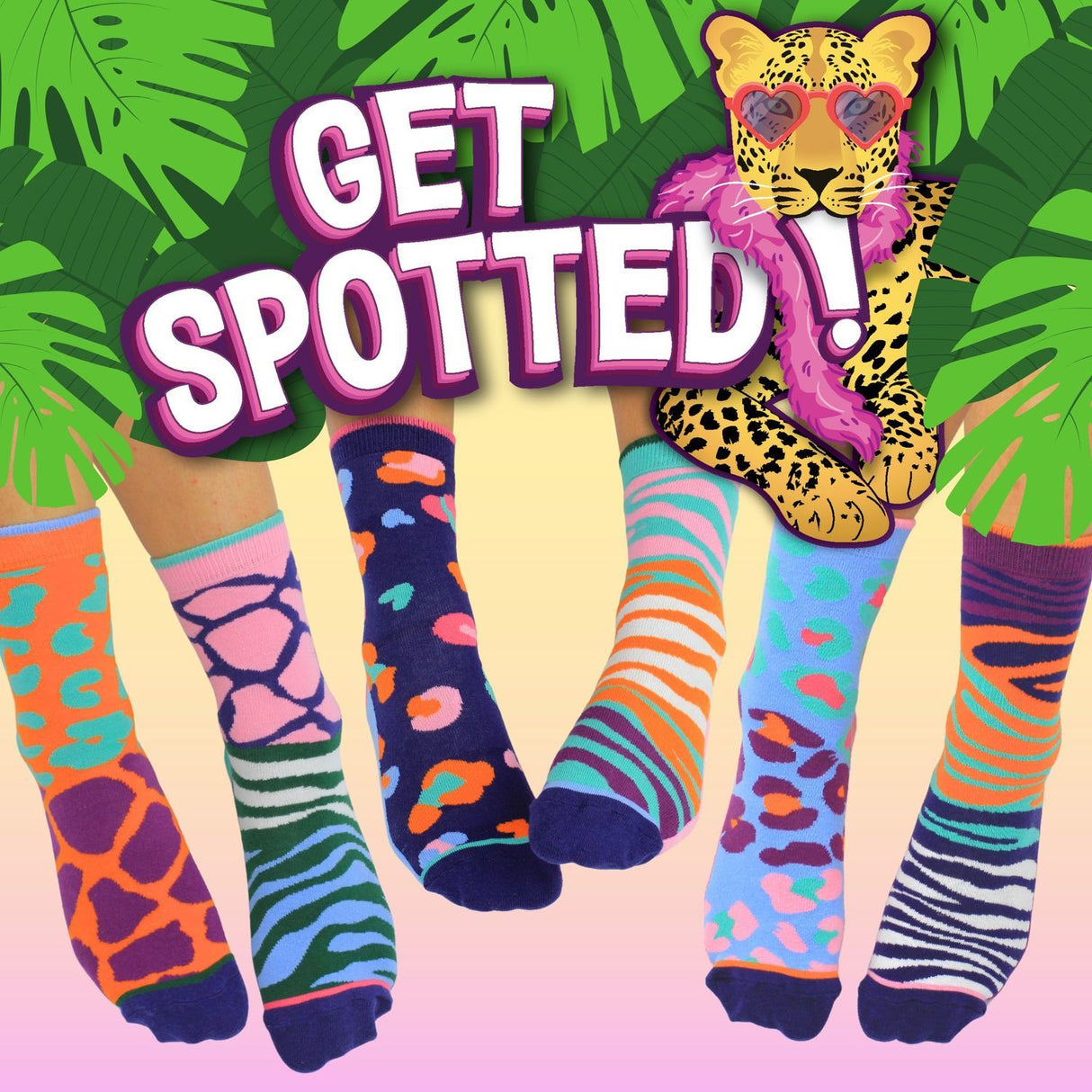 Get Spotted Tierfell Oddsocks Socken in 37-42 im 6er Set