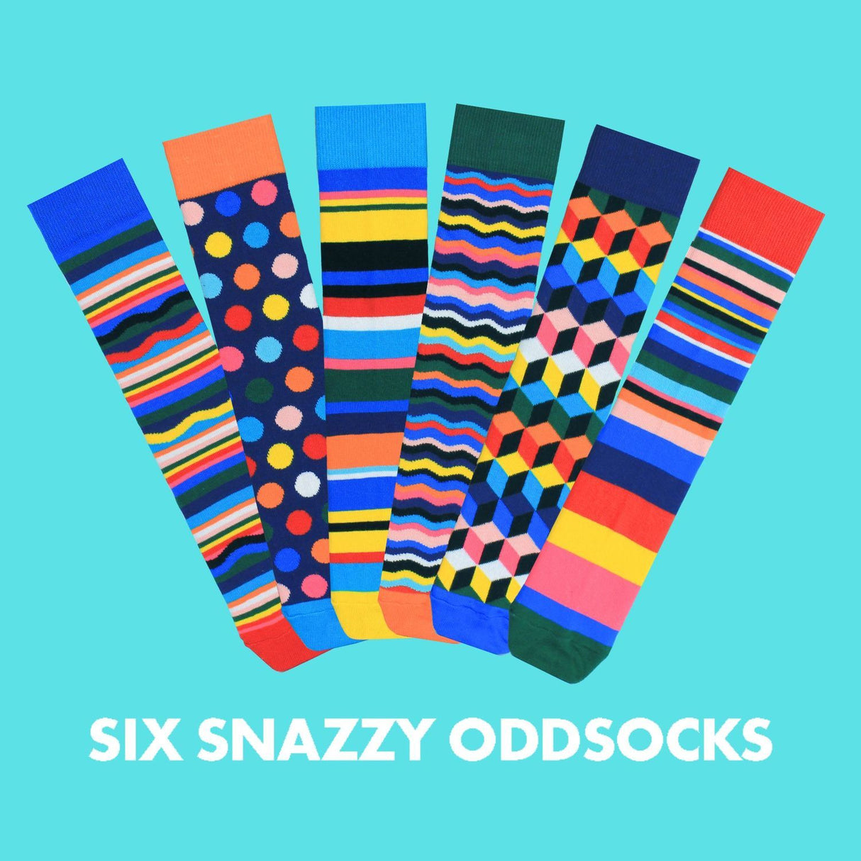 Socktastic Muster Oddsocks Socken in 39-46 im 6er Set
