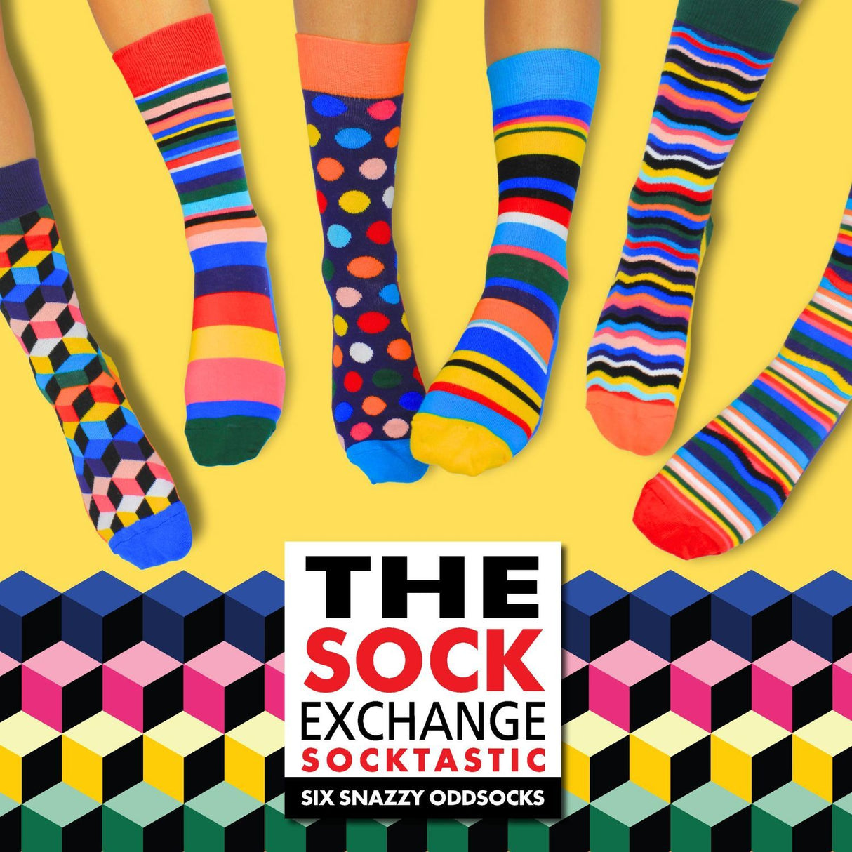 Socktastic Muster Oddsocks Socken in 39-46 im 6er Set
