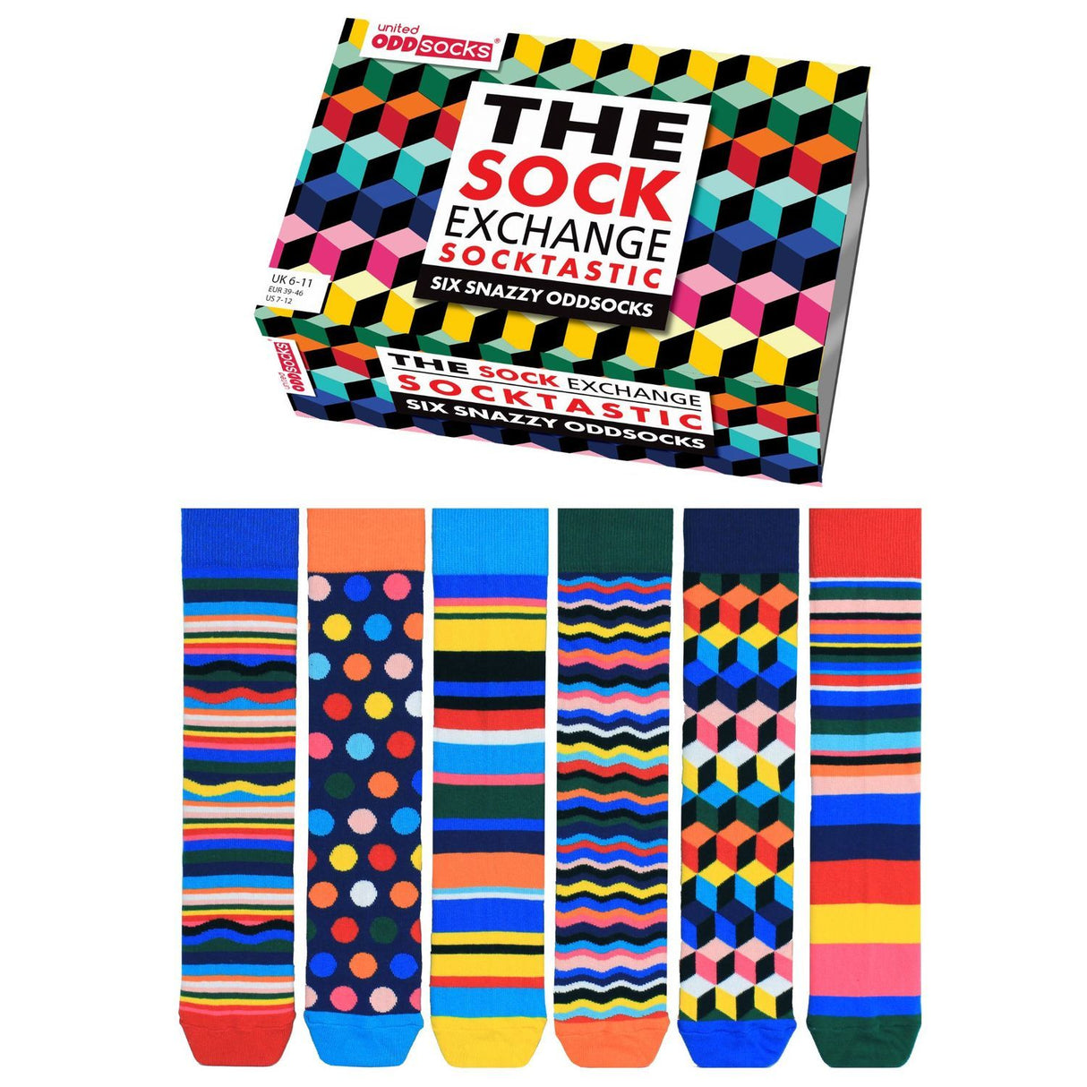 Socktastic Muster Oddsocks Socken in 39-46 im 6er Set