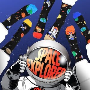 Space Explorer Weltraum Oddsocks Socken in 39-46 im 6er Set