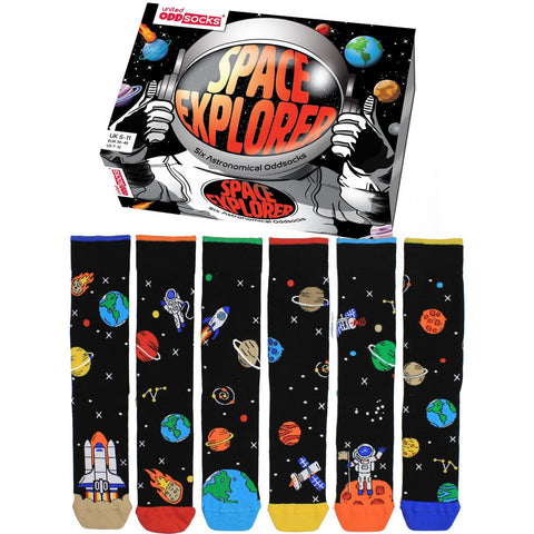 Space Explorer Weltraum Oddsocks Socken in 39-46 im 6er Set