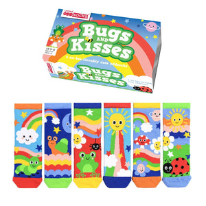Bugs and Kisses Käfer Oddsocks Socken in 27-30 im 6er Set