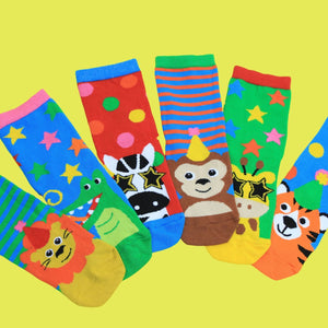 Party Pals Tiere Oddsocks Socken in 27-30 im 6er Set