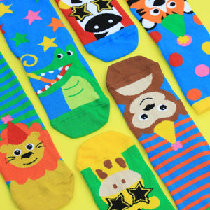 Party Pals Tiere Oddsocks Socken in 27-30 im 6er Set