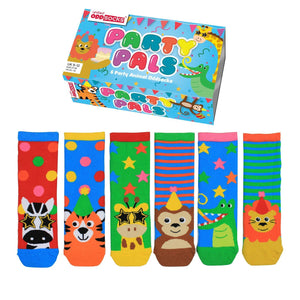 Party Pals Tiere Oddsocks Socken in 27-30 im 6er Set