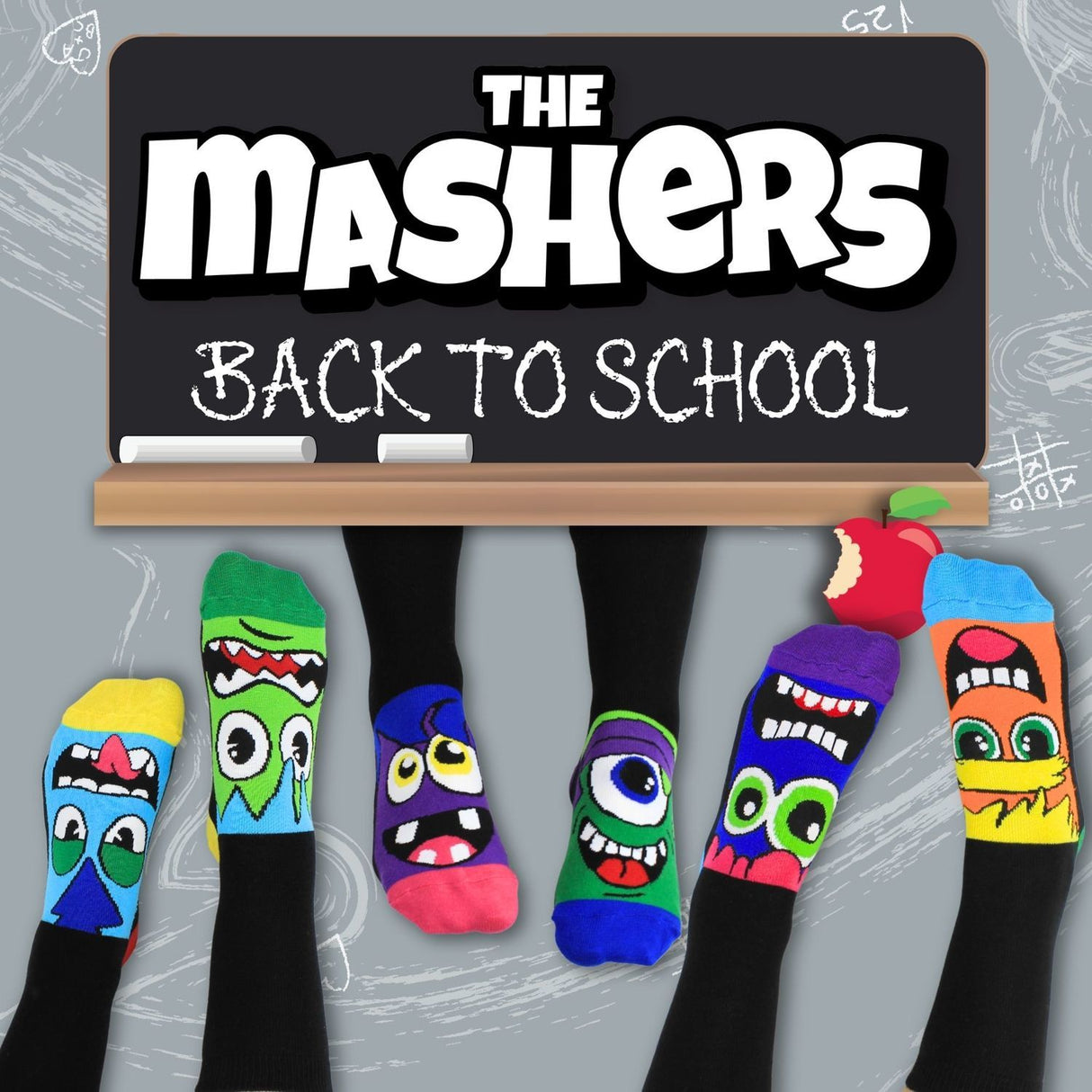 The Mashers Back to School Oddsocks Socken in 30,5-38,5 im 6er Set
