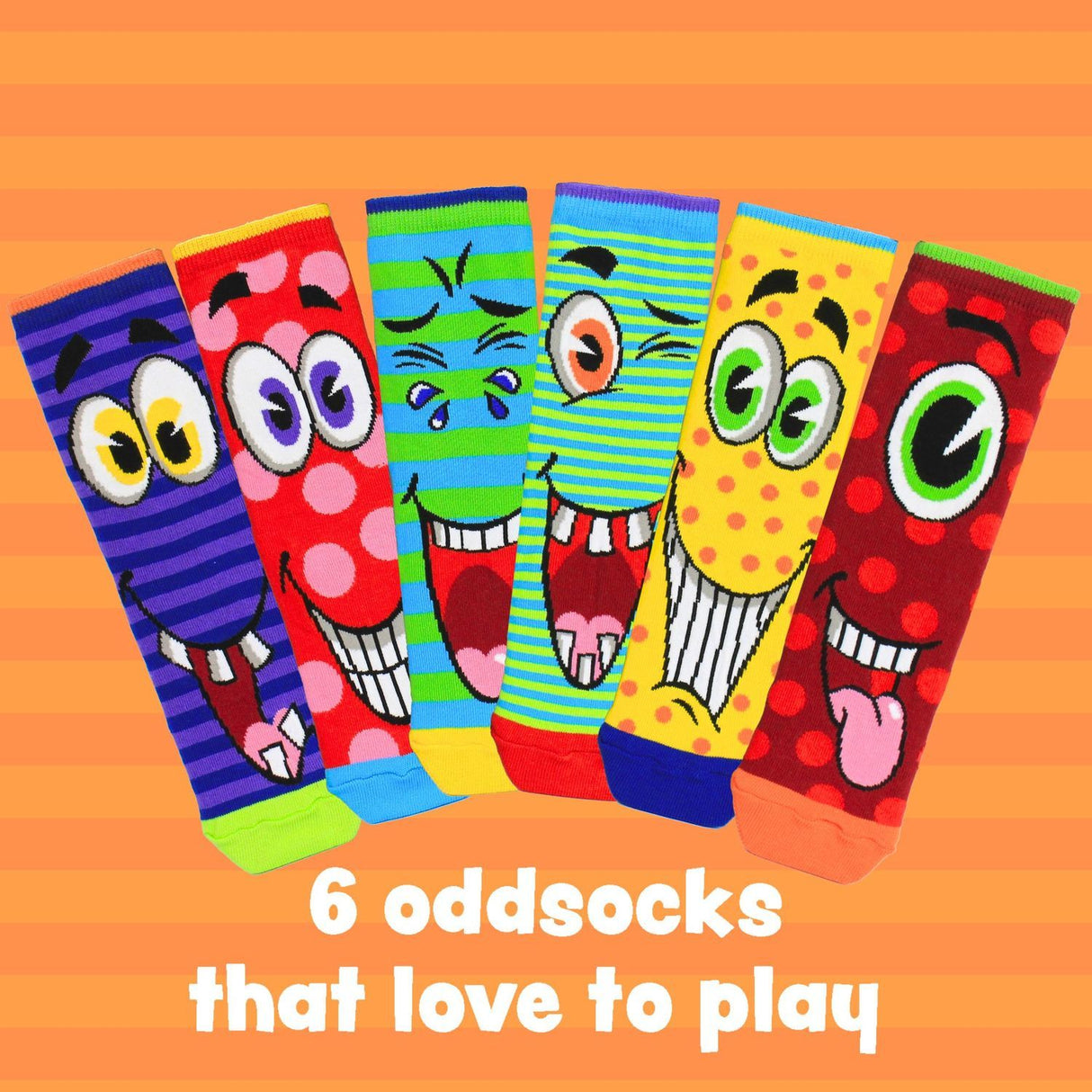 Verrückte Grimassen Silly Soles Oddsocks Socken in 30,5-38,5 im 6er Set