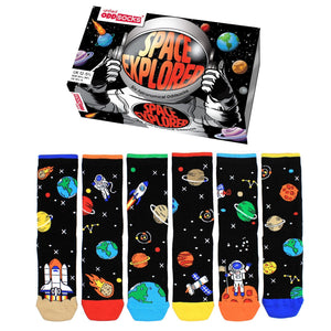 Space Explorer Weltraum Socken in 30,5-38,5 im 6er Set