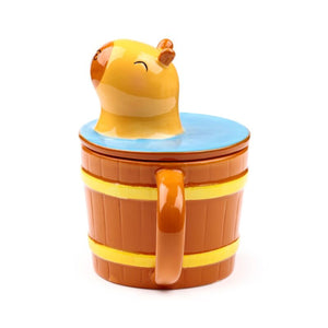 Capybara Tasse mit Deckel
