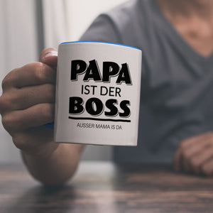 Papa ist der Boss. Außer Mama ist da Kaffeebecher