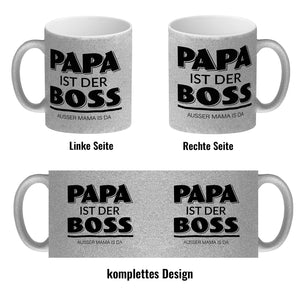 Papa ist der Boss. Außer Mama ist da Kaffeebecher