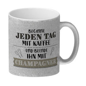 Kaffeebecher mit Spruch: Beginne jeden Tag mit Kaffee ...