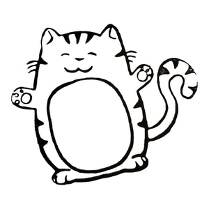 Katze Holzstempel