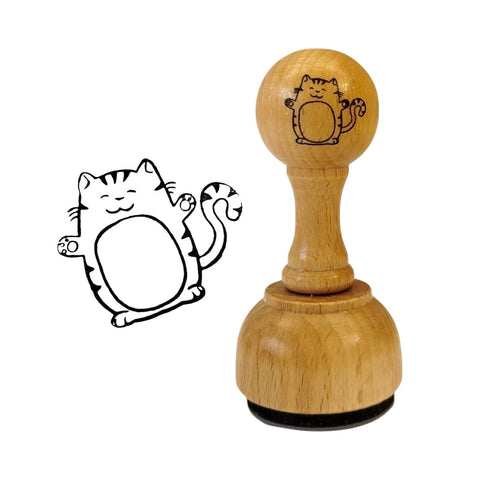 Katze Holzstempel